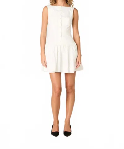 Nia Karo Mini Dress In White