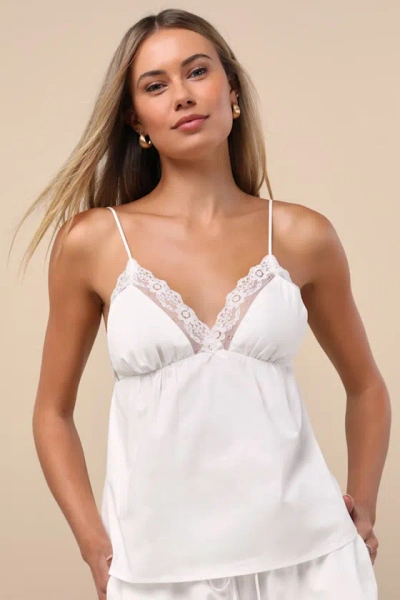 Nia Kendra White Lace Sleeveless Top