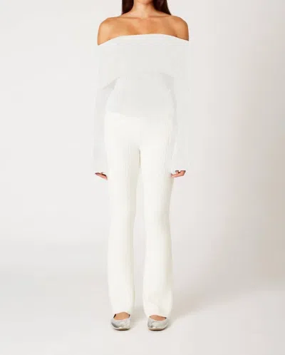 Nia Knit Sweater Pant In White