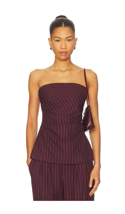 Nia Lankershim Top In Burgundy
