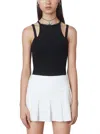 Nia Layered Tank In Black In Black