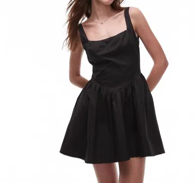 Nia Layla Woven Mini Dress In Black
