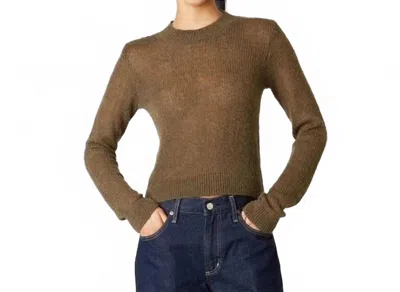 Nia Lightweight Long Sleeve Sweater In Olive In Brown