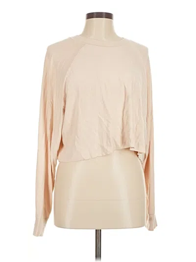 Pre-owned Nia Long Sleeve Top Tan Turtleneck Tops In Brown