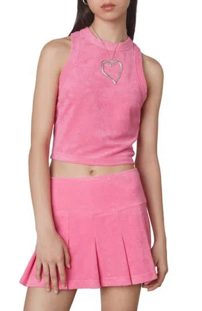 Nia Lucerne Terry Tank Top In Pink
