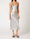 Nia Lucien Skirt In Chrome In Silver