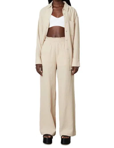 Nia Mallorca Wide Leg Pants In Natural In White