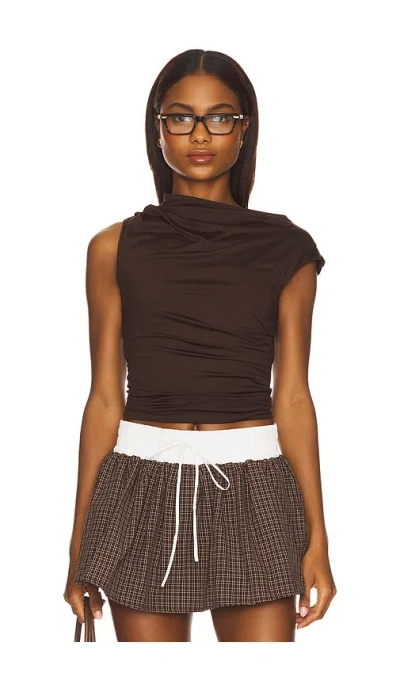 Nia Marge Top In Brown