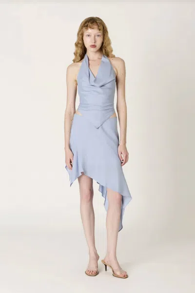 Nia Melodia Skirt In Slate Blue In Multi