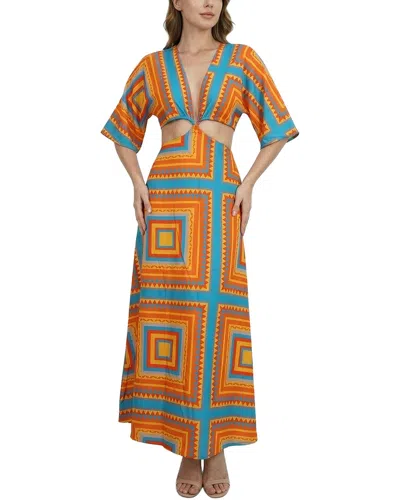 Nia Midi Dress In Brown