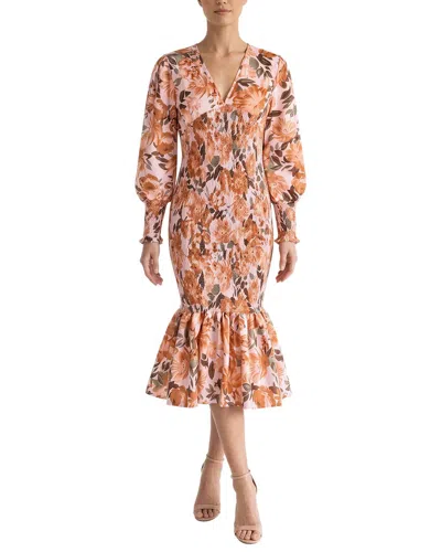 Nia Midi Dress In Brown