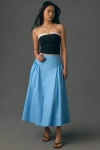 Nia Mimosa Midi Skirt In Blue