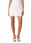 Nia Nate Mini Skirt In White In White