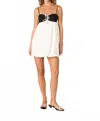 Nia Nicolette Mini Dress In White In White