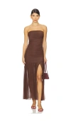 Nia Nola Dress In Brown