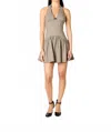Nia Ollie Dress In Charcoal In Brown