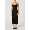 Nia Oona Midi Dress In Black