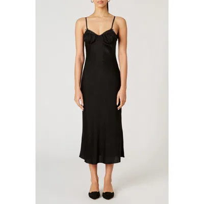 Nia Oona Midi Dress In Black