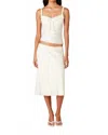 Nia Oud Midi Skirt In Ivory In White