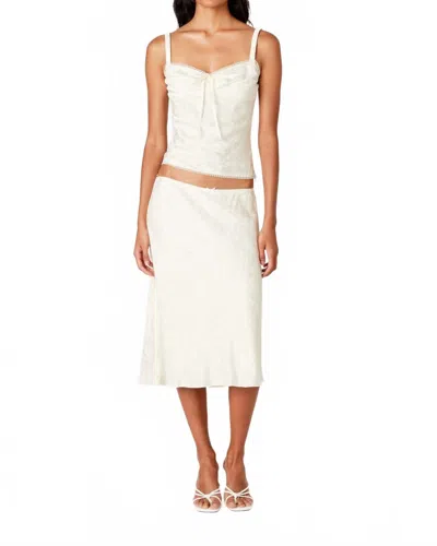 Nia Oud Midi Skirt In Ivory In White