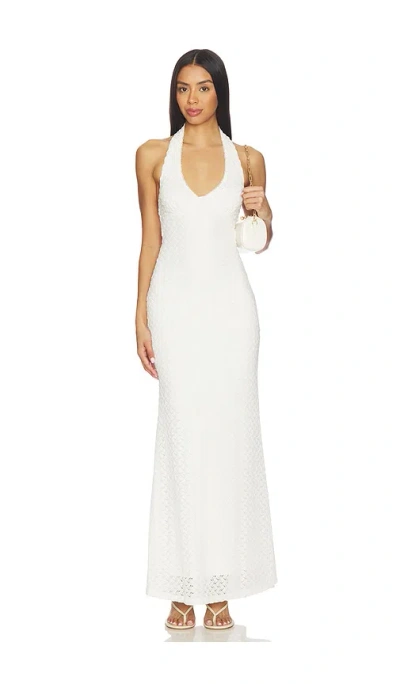 Nia Pluma Dress In White