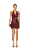 Nia Rodeo Dress In Burgundy