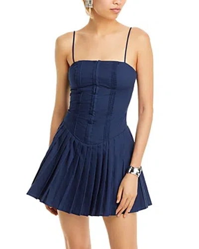 Nia Rosemary Fit & Flare Dress In Blue