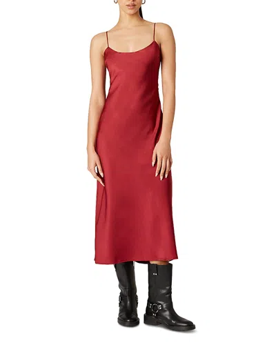 Nia Rumble Midi Dress In Garnet