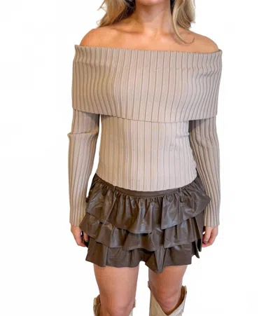 Nia Sabine Skort In Brown In Gray