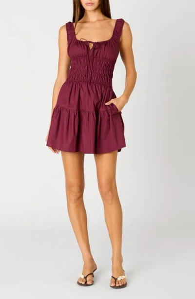 Nia Salt Cotton Mini Sundress In Pink