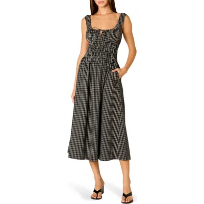 Nia Salt Midi Dress In Gray