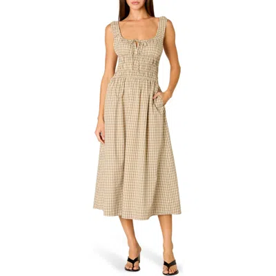 Nia Salt Midi Dress In Neutral