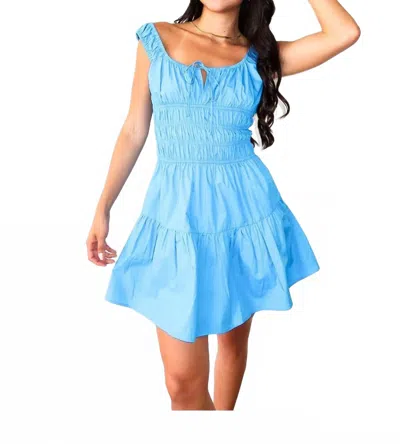 Nia Salt Mini Dress In Blue