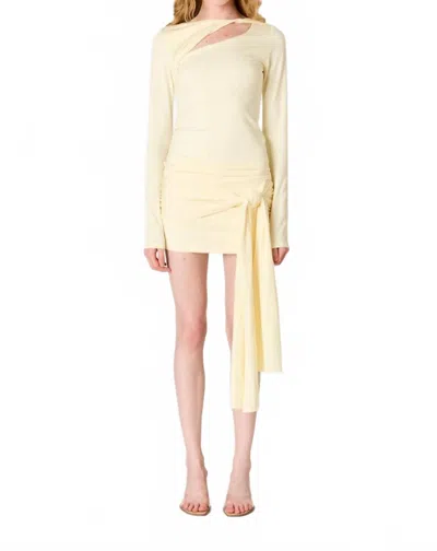 Nia San Vicente Top In Vanilla In Yellow