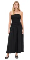 Nia Santal Slinky Bandeau Midaxi Dress In Black