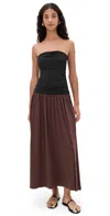 Nia Santal Bandeau Dress In Brown