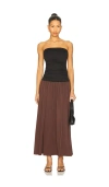 Nia Santal Bandeau Dress In Brown
