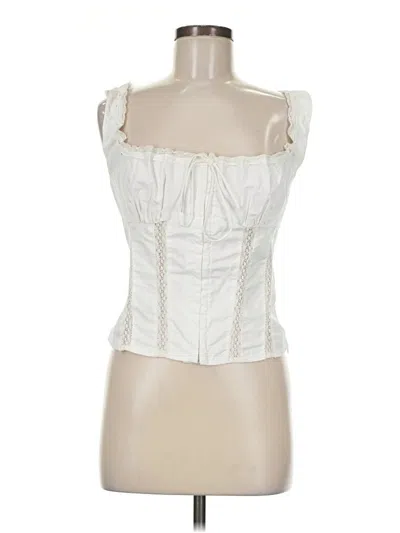 Pre-owned Nia Sleeveless Blouse In Ivory