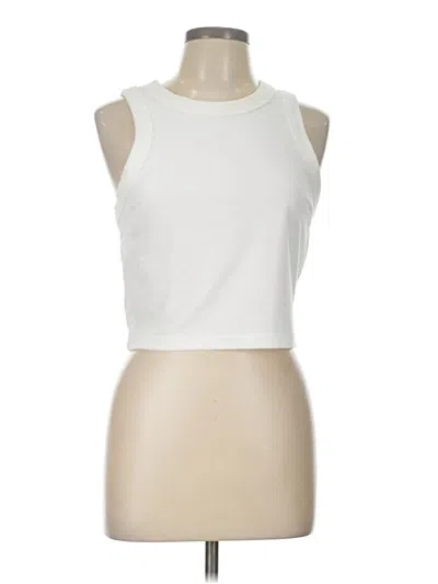 Pre-owned Nia Sleeveless Top White Halter Neckline Tops