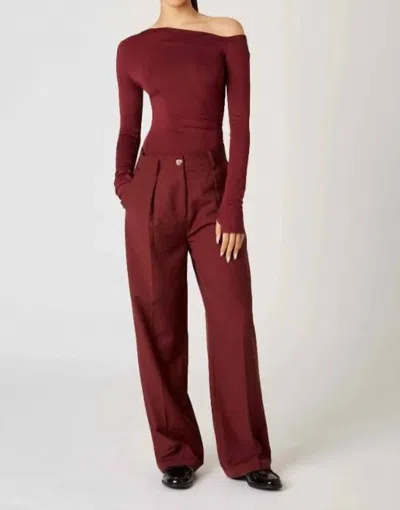 Nia Sly Pant In Cherry Cola In Multi