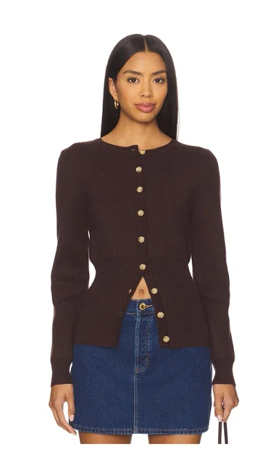 Nia Sophia Cardigan In Brown