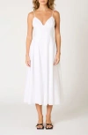 Nia Sydney Cotton Blend Midi Dress In White