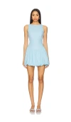 Nia Tamara Bubble Hem Mini Dress In Blue In Blue