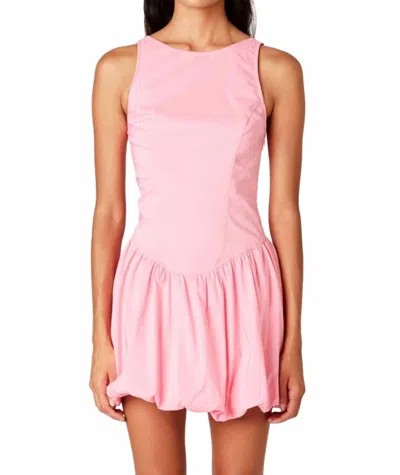 Nia Tamara Midi Dress In Bonbon In Pink