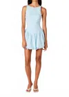 Nia Tamara Bubble Hem Mini Dress In Blue In Blue