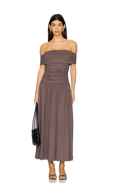 Nia Tammy Dress In 黑貂
