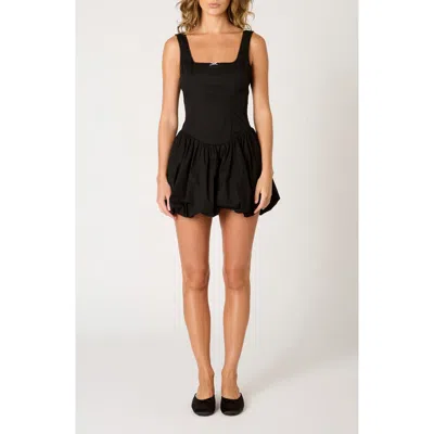 Nia Tessa Bubble Minidress In Black