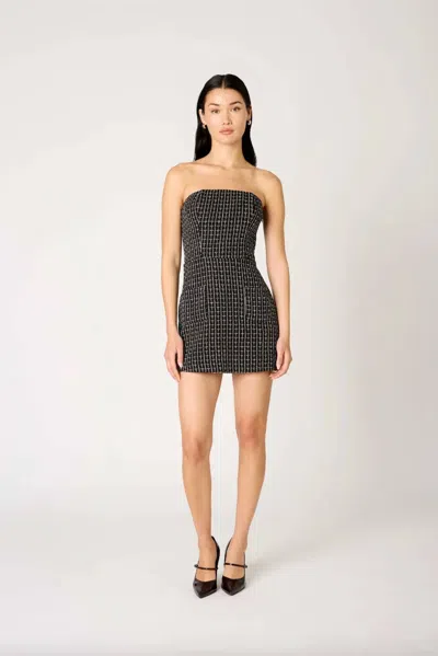Nia Thea Strapless Mini Dress In Black