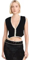 Nia Thomas Cleo Vest Black In Black