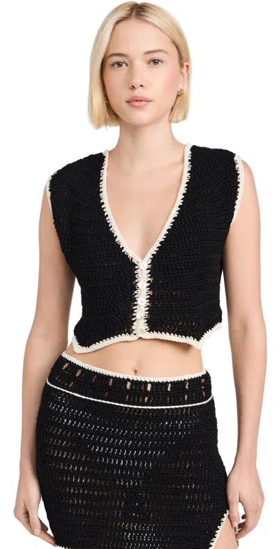 Nia Thomas Cleo Vest Black In Black